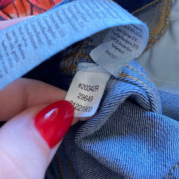 SPANX Ankle Skinny Jeans Blue Wash Size Medium 20342R Shaping - Picture 8 of 8